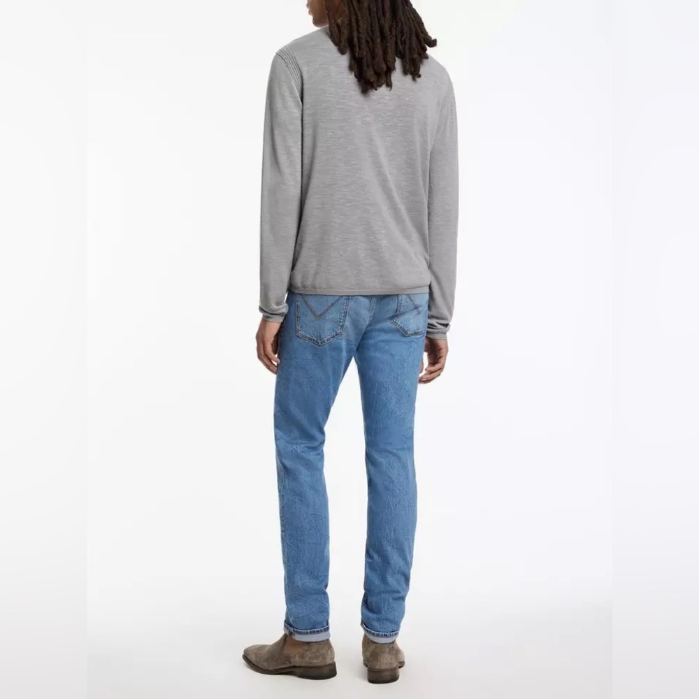 JOHN VARVATOS JEANS CLOUD BLUE SZ 40 NEW NWT REG $218 JV702 J702 BRENT WASH SLIM - Picture 2 of 6